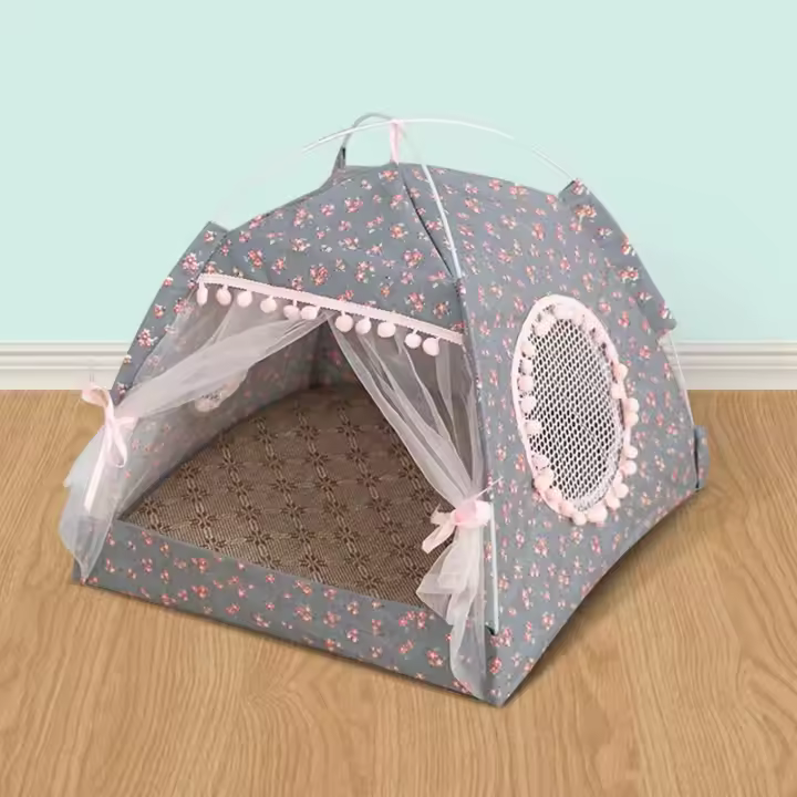 Tent De Acampada Para Gatos Y Perros Plegable Transpirable Equipamiento De Acampada Para Mascotas Versátil Todo El Año Material De Tules - 1
