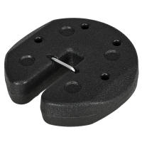Outsunny Pack de 4 Pesos para Carpas Plegables Pesos para Cenador Rellenados con Cemento Bases para Toldo Pérgola Ø22x5,5 cm Negro - details 0