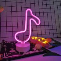 Luz De Neón Con Notas Musicales USB O Alimentada Por Baterías Estilo Moderno Para Decoración De Escritorio Fiestas Boda Dormitorio Creativa - details 6