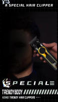 Kit De Pelacabelos Recargable Kemei Profesional Con Cuchilla DLC KM-2242 KM-2351 KM-3209 Trimmer Eléctrico Para Hombres Barbería Corte Seco Y Húmedo Indicación De Carga Tiempo De Carga 3H Y Uso 160Mins - details 14