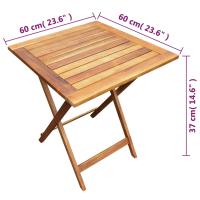 vidaXL Mesa y sillas bistró plegables 3 pzas madera maciza de acacia - details 6