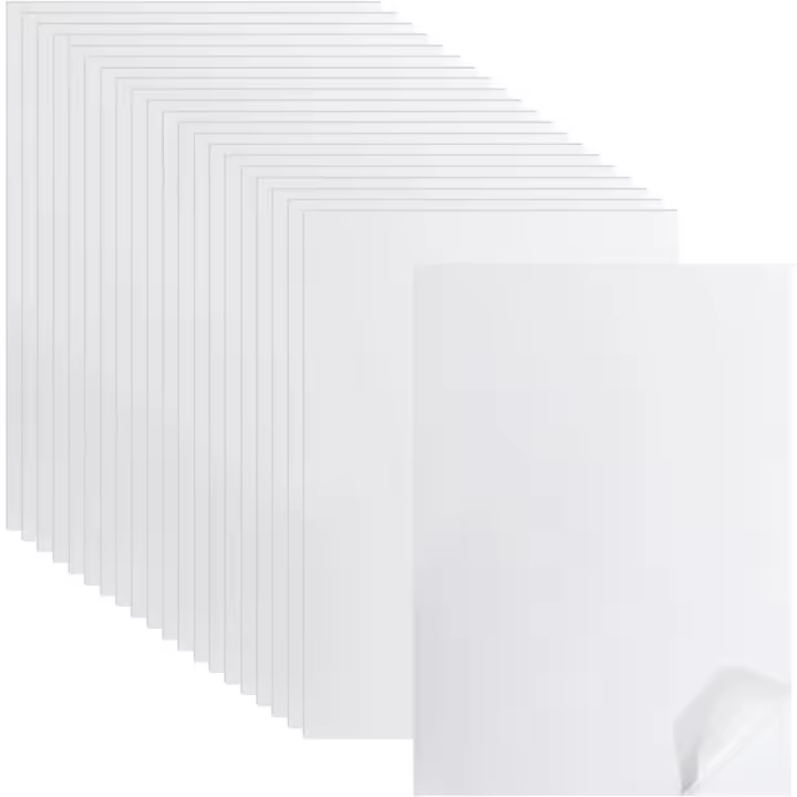 20PCS Papel Vellum Impresible A4 Adhesivo Acetato Translúcido Para Impresora Laser Etiquetas De Diario En Oficina Papel De Papel - 1