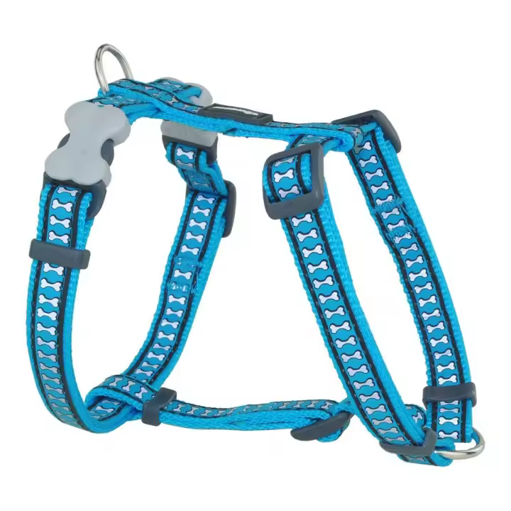 Red Dingo Arnés para Perro Red Dingo Hueso Reflectante 46-76 cm Turquesa - 1