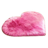 Alfombra De Pluma Para Sala De Estar Y Dormitorio En Forma De Corazón Alfombra De Acogida Para Nueva Casa Textil Grueso Diseño Moderno Para Hogar Y Hotel - details 12