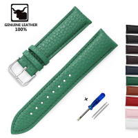 Correa De Reloj De Cuero Suave Con Patrón De Litchi Reemplazo De Pulsera 14mm 16mm 18mm 20mm 22mm Para Mujer Y Hombre - details 6