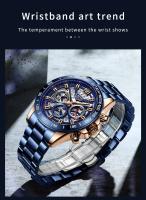 Reloj De Pulsera De Cuarzo LIGE 2024 Para Hombre Marca Top Lujo Hollow Resistente Al Agua Deportivo Cronógrafo De Acero Inoxidable - details 9