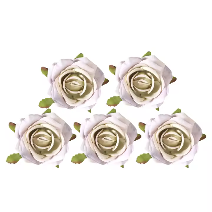 10pcs Flores Artificiales Rosas Silken Para Decoración De Casamiento Arreglo De Centro De Jardín Y Scrapbook Decoración De Hogar - 1