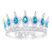 Diademas Redondas De Cristal Fashion Para Princesa Y Reina Accesorios De Cabello Para Boda Tamaño M Para Adultos - details 2