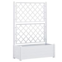 vidaXL Jardinera con enrejado PP 100x43x142 cm  Color Blanco,  Moca,  Antracita y mas - details 0