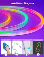 Luces Neón RGBIC Fita LED Con Sincronización De Música Bluetooth Luces LED Para TV Decorativas Inteligentes ZENGGE APP Luminoso Y Impermeable Para Dormitorio - details 13