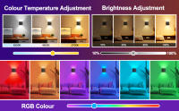 Lámpara De Pared Inteligente LED Control WIFI APP Alexa Google RGB CW 2700-6500K Cubo Ajustable IP65 Aluminio Impermeable Luz Moderna Para Exterior - details 2