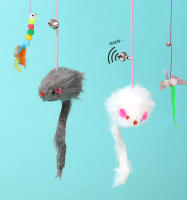 Juguete Interactivo De Gato Y Ratón Simulación Divertida Para Gatos Y Gatitos Telescopio Puerta Colgante Material De Tela - details 5