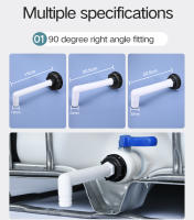 Adaptador De Tanque IBC De Plástico Con Tornillo S60*6 Válvula De Camión De Jardín Conector De Tubo Freno De Manijería - details 2