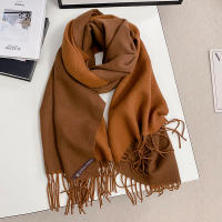 Bufanda para mujer en otoño e invierno, Cachemira de doble cara de alto grado, 2025 nuevo estilo, felpa, engrosada, cálida, bufanda de estudiante, 200*70cm - details 1