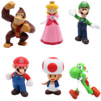 Set De 6 Figuras De Acción PVC Super Mario Bros Luigi Yoshi Donkey Kong Set De Juguetes Para Niños Regalos De Cumpleaños - details 6