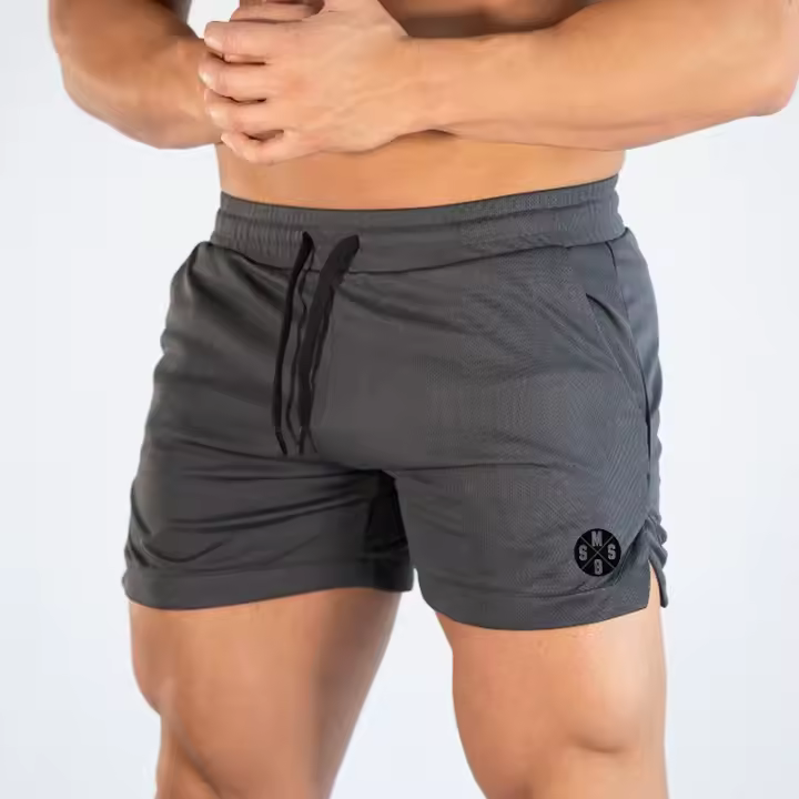 Summer Men Breathable Mesh Quick Dry Basketball Training Sportswear Gym Workout Fitness Bodybuilding Shorts Beach Casual Pants - 1