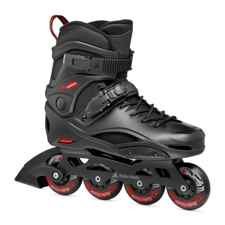 Patines Freeskate Rollerblade Rb80 Black Red - 1