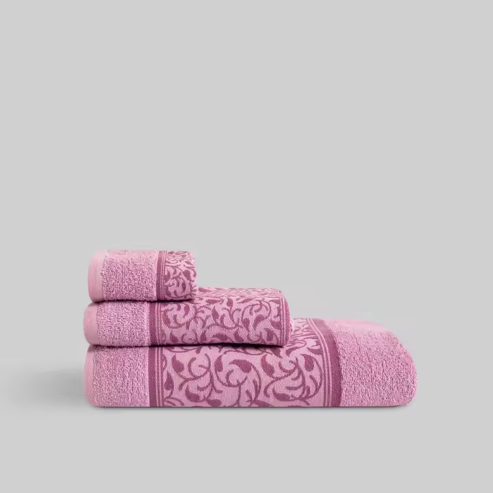 Juego Toalla Jacquard Darc Vino - 1