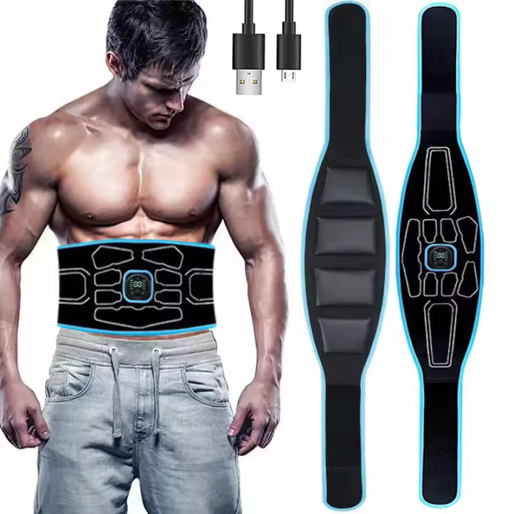 Estimulador Muscular EMS Entrenador USB Cinturón Eléctrico Abdominal Aparato De Tonificación Corporal Perder Peso Fitness Equipo De Vibration Para Cintura Y Abdomen - 1