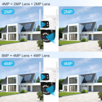 Cámara De Seguridad Exterior ASECAM 12MP 6K Wifi Con Zoom 8X Pantalla Dual Detección De Humanos AI Seguimiento Automático CCTV iCSee - details 2