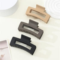 Pinza Para El Cabello De Plástico Mate De Color Puro Tendencia Para Mujeres Accesorios De Pelo Clips Rectangulares Pastel Grandes - details 2