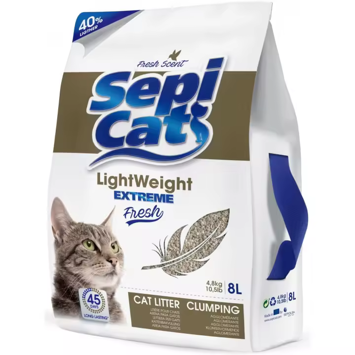 Arena para gatos Sepicado light weight extremo fresh 8L - 1