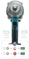 Industrial Grade] 1000N-m alto par tecnología alemana llaves eléctricas sin escobillas Llaves de impacto recargables para gasolina/construcción/mantenimiento pesado Alta eficiencia y durabilidad - details 6