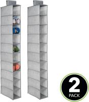 Juego de 2 zapateros colgantes - Solución ideal para guardarropa - Zapatero colgante con 10 compartimentos - Gris - details 0