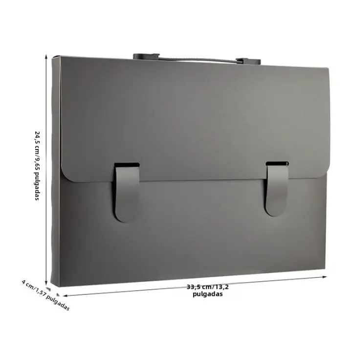 Caja De Almacenamiento Portátil Para Archivos A4 De 5 Colores Organizador De Documentos Para Estudiantes Y Oficina Suministros De Papelería - 1