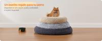 FEANDREA Cama de Perros, Cama para Mascotas, Cojín Central Extraíble y Lavable, Alfombra de Felpa Suave y Mullida, 80 cm de Diámetro, Gris Ombré/Gris Oscuro - details 2