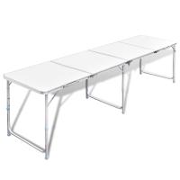 vidaXL Mesita Plegable Picnic Portátil Aluminio Mesa Camping Jardín Dimensiones 120 x 60 cm, 180 x 60 cm, 240 x 60 cm - details 2