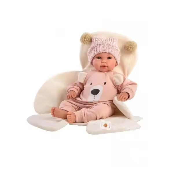 MUÑECA R/N LLORONA 36-CMS. OSITO ROSA - 1