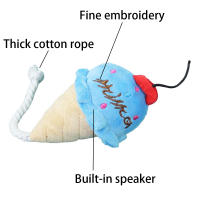 Juguete Interactivo Para Perros Super Pet En Forma De Helado Que Hace Sonidos Juguetes De Peluche Para Interior Y Exterior - details 1