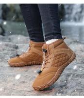 Botas De Invierno Para Hombres Y Mujeres Con Piel Cálida Antideslizantes Resistentes Al Agua Talla Grande Zapatillas Casuales Para Exterior Y Senderismo - details 9