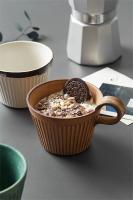 Taza De Café De Cerámica Vintage Japonesa Hecha a Mano 320ml Taza De Leche Para Desayuno Y Oficina Taza De Agua Para El Hogar Estilo Rústico - details 3