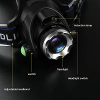 Linterna Frontal Recargable USB 18650 Con Sensor De Movimiento LED Impermeable Para Pesca Y Camping Luz De Mano Portátil - details 1