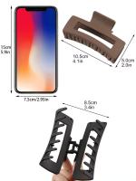 Juego De 4 Pinzas Para El Cabello De Mujer Y Niñas Nonslip En Color Café Negro Accesorios De Moda Para El Cabello Decorativos Regalo - details 3