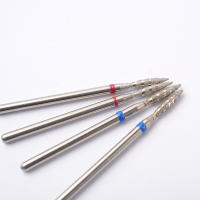 2Pc Tornado Flame Diamante Broca De Uñas Accesorios De Perforación Rotatoria Herramientas De Corte De Uñas Espiral De Acero Inoxidable - details 2