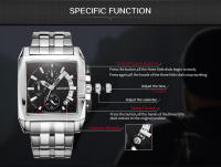 Reloj De Pulsera De Lujo Para Hombres MEGIR De Acero Inoxidable Cuarzo Emprendedor Con Dial Grande Luminoso Cronógrafo Resistente Al Agua Estilo Business - details 3