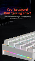 Teclado Mecánico De Juego MUCAI MK61 61 Teclas Switches Rojos Cableado Desmontable RGB Retroiluminado Intercambiable Caliente - details 2
