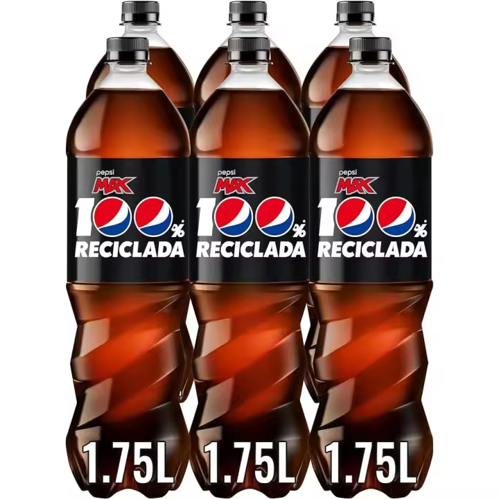 Pepsico- Pepsi normal Max Zero 7up Kas naranja y limon 1.75L  sabor nacional  de España pack de 6unidades - 1