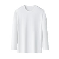 Camiseta De Algodón Para Hombre Con Cuello Redondo Y Mangas Largas En Color Sólido Cómoda Y Transpirable Para El Verano - details 8