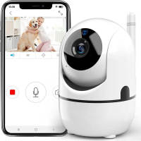Cámara IP Icsee Smart Home 1080P 5MP HD Seguridad Auto Tracking Wireless Vigilancia Visión Nocturna WiFi Cámara Blanco - details 2