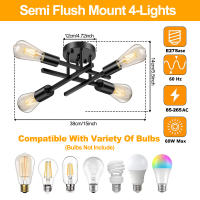 Modern Sputnik Candelabro Lámpara De Techo Semi-Enchufe Con 4/6 Bombillas LED E27 Para Dormitorio Y Sala De Estar Material De Hierro Fuente De Luz LED No Dimmable - details 15