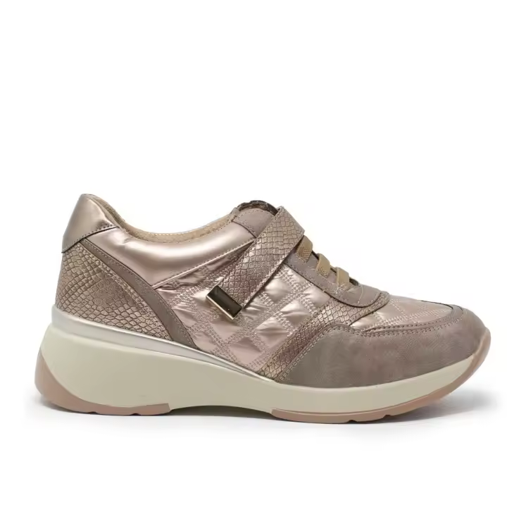 Sneakers mujer MY SOFT 24M540 CASUAL SPORT GOMAS Y VELCRO TAUPE 33787 24I - 1