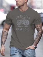 Camiseta De Algodón Puro 100% Para Hombre Verano Estampado Creativo Motocicleta Casual Suelta Oversized Cuello Redondo Manga Corta - details 7
