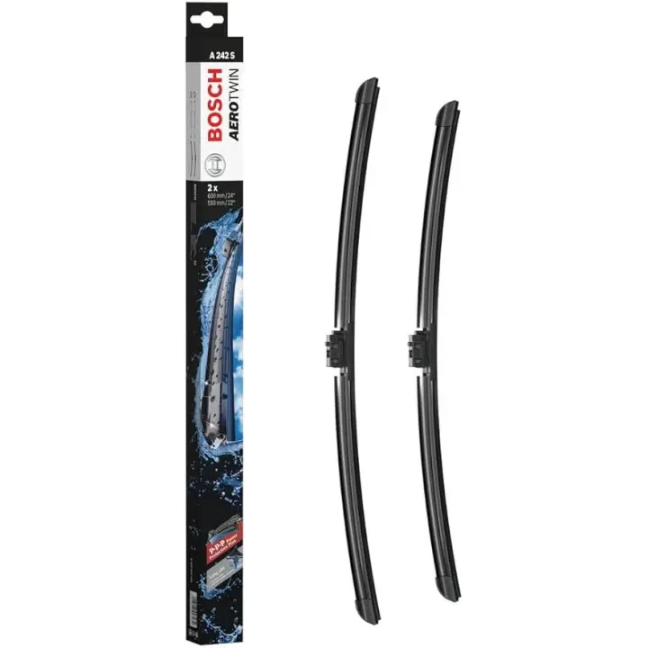Escobillas Limpiaparabrisas Bosch Aerotwin A242S 600mm/550mm Juego Frontal - 1