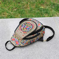 Mochila Mini Bordada Para Mujer Con Correa Desmontable Estilo Étnico Versátil Y Multifuncional Adecuada Para Cintura - details 6