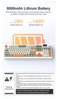 Teclado De Juego Ajazz AK35I V3 MAX Tri-Modo Cableado Bluetooth Inalámbrico 104 Teclas Intercambiables Gasket Hot Swap Multicolor Para Desktop Laptop Tablet - details 16