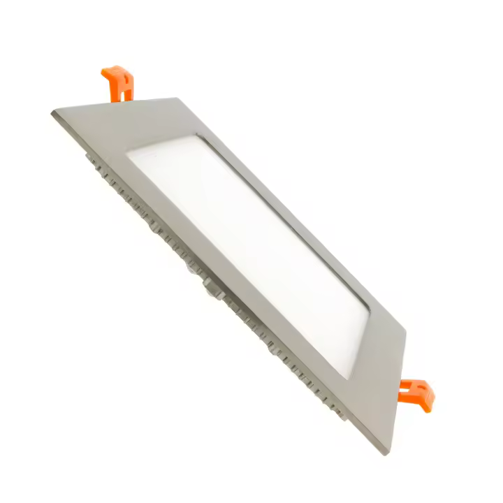 Ledkia Placa LED 12W Cuadrada SuperSlim LIFUD Corte 155x155 mm Silver 3000K Blanco Cálido - 1
